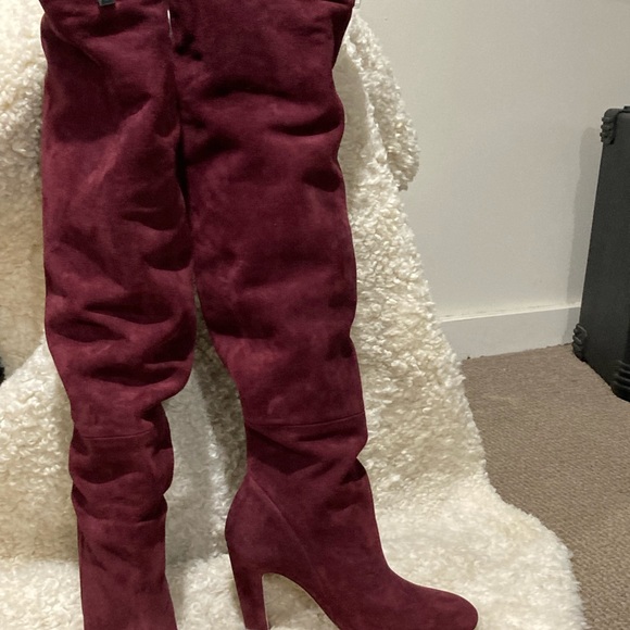 NWOT Stuart Weitzman Suede Slouch Boots - Picture 4 of 4